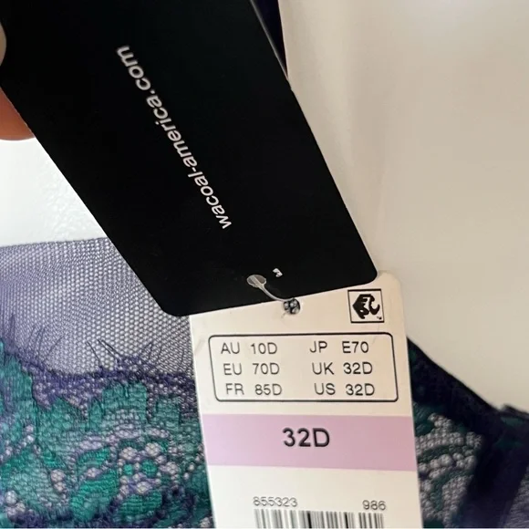 NWT Wacoal 855323 Center Stage Underwire Bra 32DD Full Coverage Lace - Picture 7 of 12
